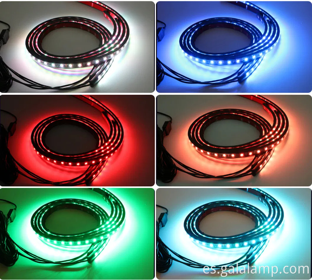 Luces LED vibrantes controladas por aplicaciones para personalización automotriz